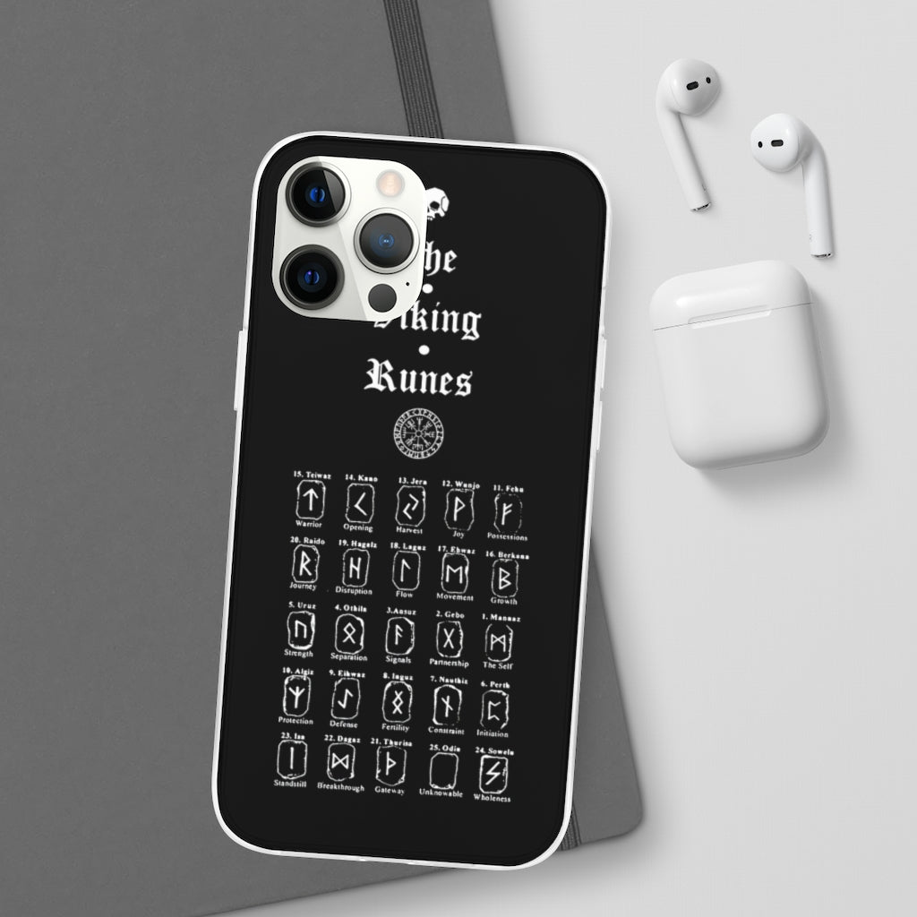 Flexi Cases - The Viking runes. White version. mobile phone case, iPhone case, Samsung case, mobile accessory. Norse. Viking. pagan