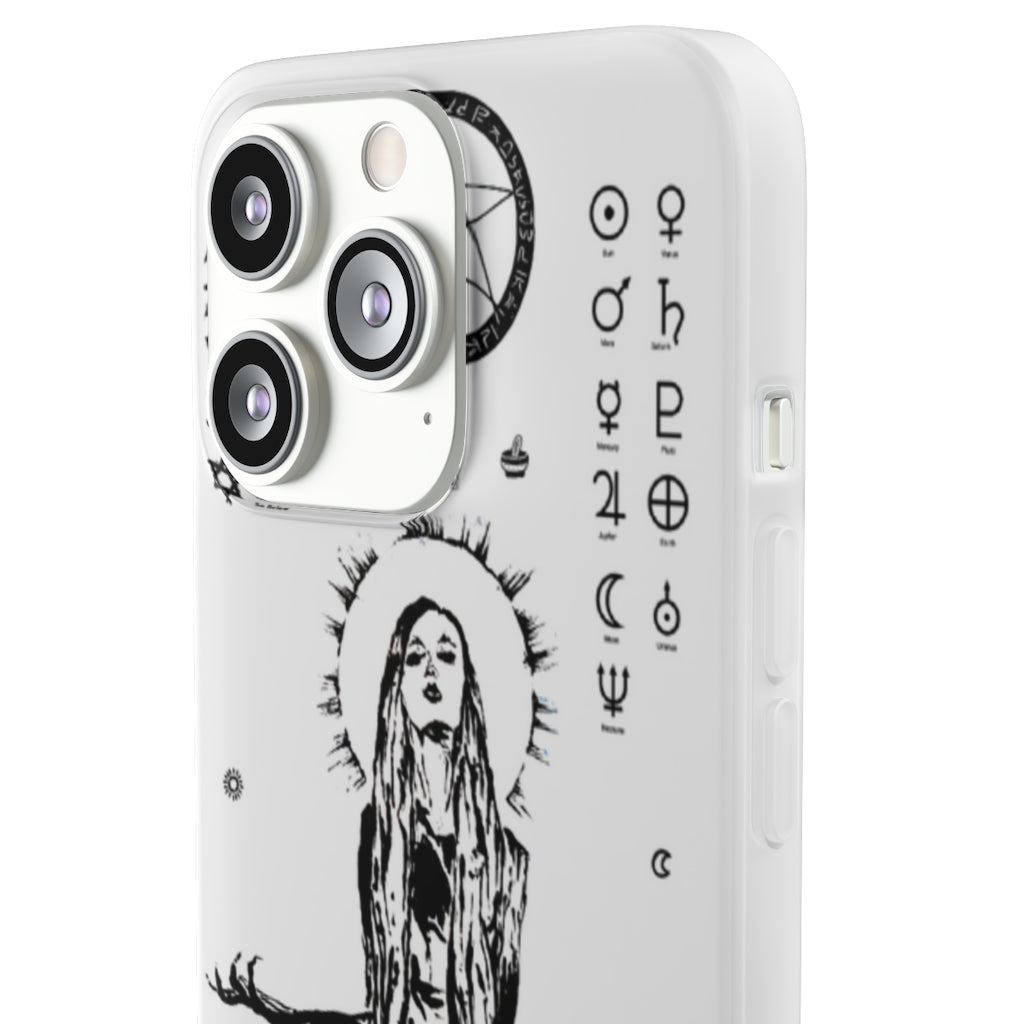 Flexi Cases - Her divine power. White version. mobile phone case, iPhone case, Samsung case, mobile accessory.