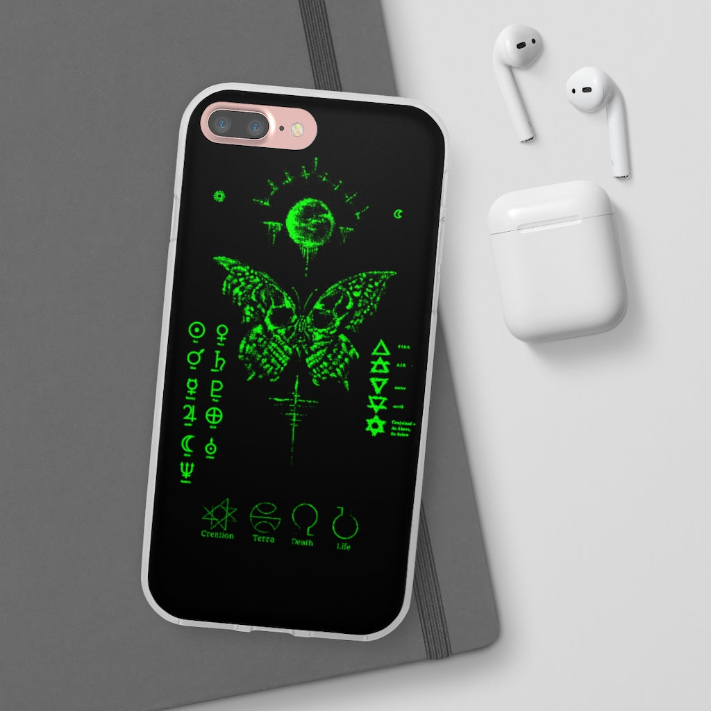 Flexi Cases - The deathly butterfly. mobile phone case, iPhone case, Samsung case, mobile accessory.