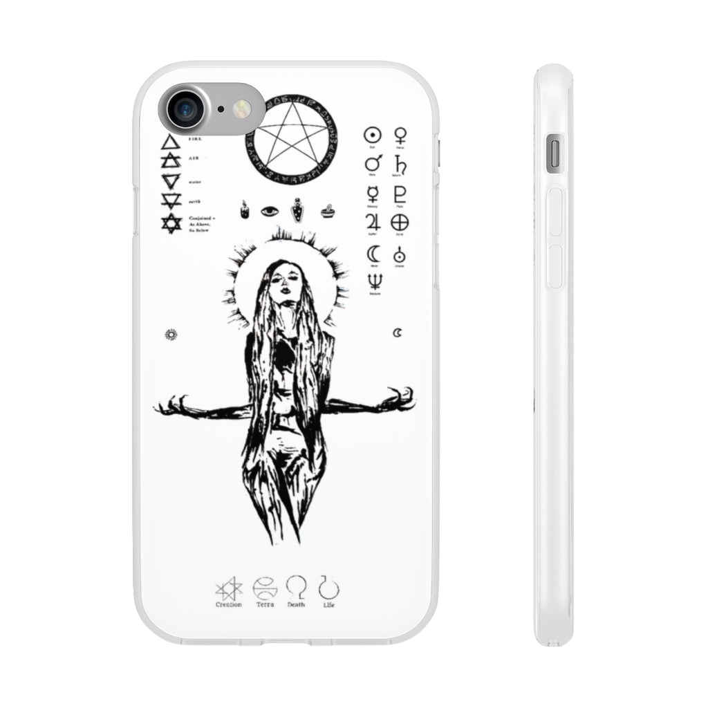 Flexi Cases - Her divine power. White version. mobile phone case, iPhone case, Samsung case, mobile accessory.