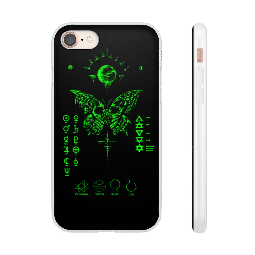Flexi Cases - The deathly butterfly. mobile phone case, iPhone case, Samsung case, mobile accessory.