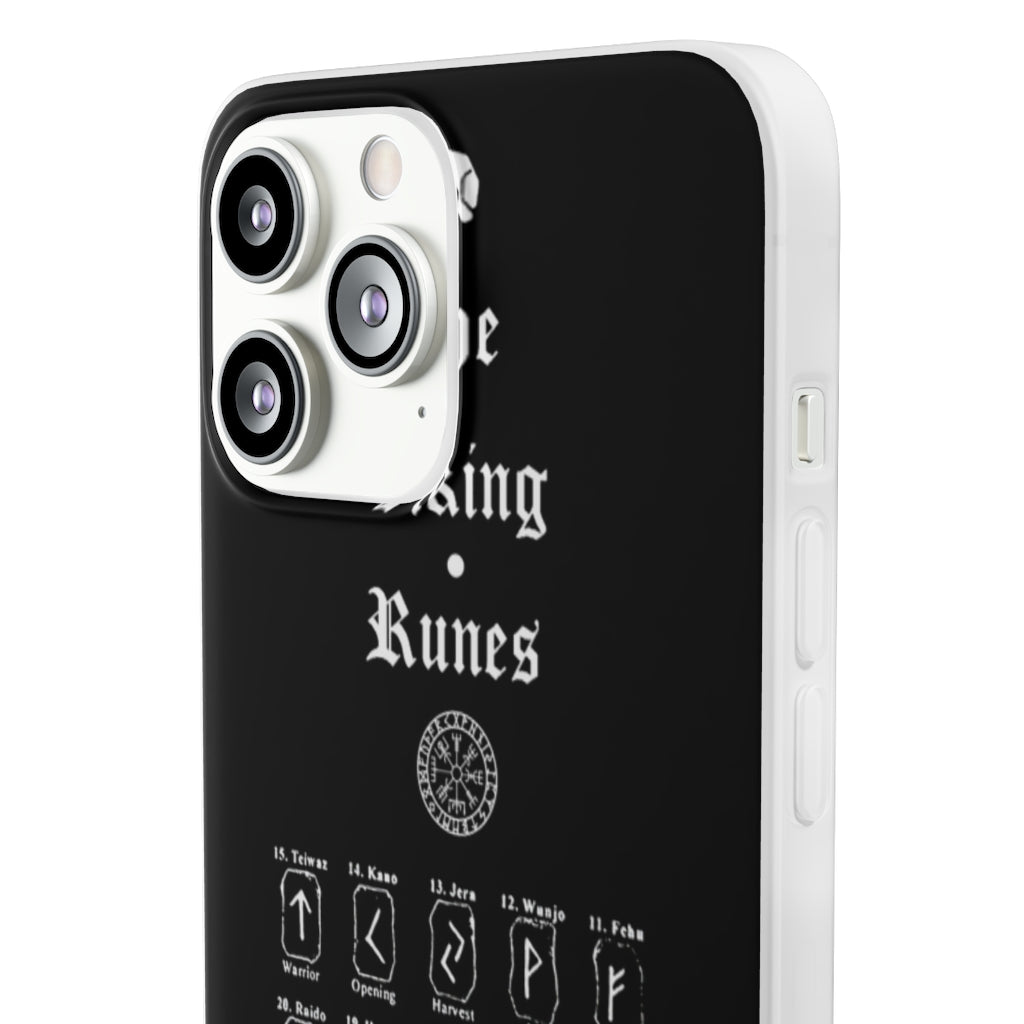 Flexi Cases - The Viking runes. White version. mobile phone case, iPhone case, Samsung case, mobile accessory. Norse. Viking. pagan