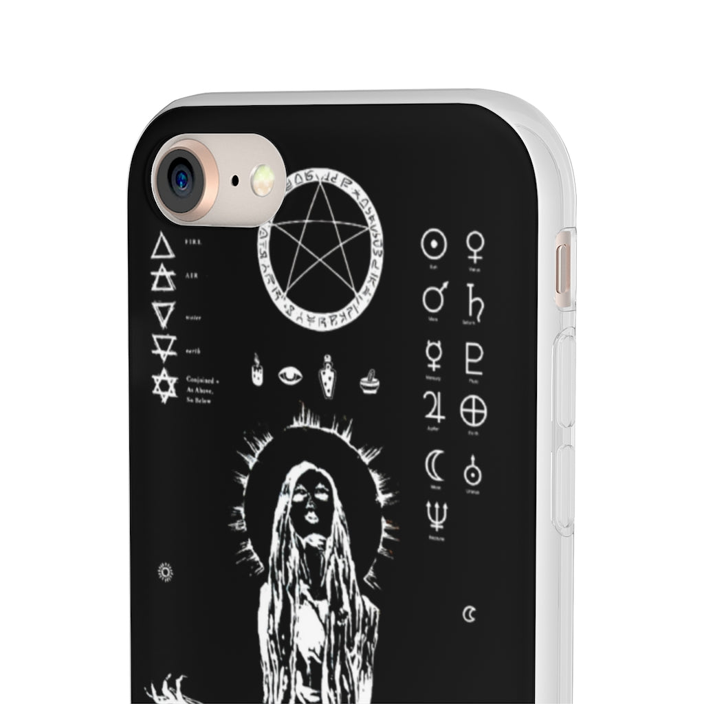Flexi Cases - Her divine power. Black version. mobile phone case, iPhone case, Samsung case, mobile accessory.