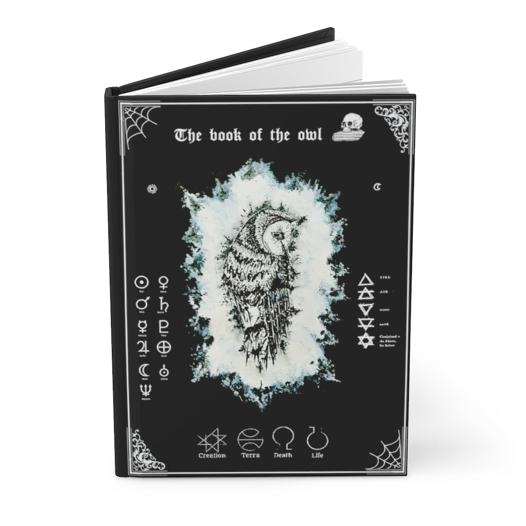 The book of the owl - Hardcover Journal Matte. The dark gypsy. Witchcraft, pagan.