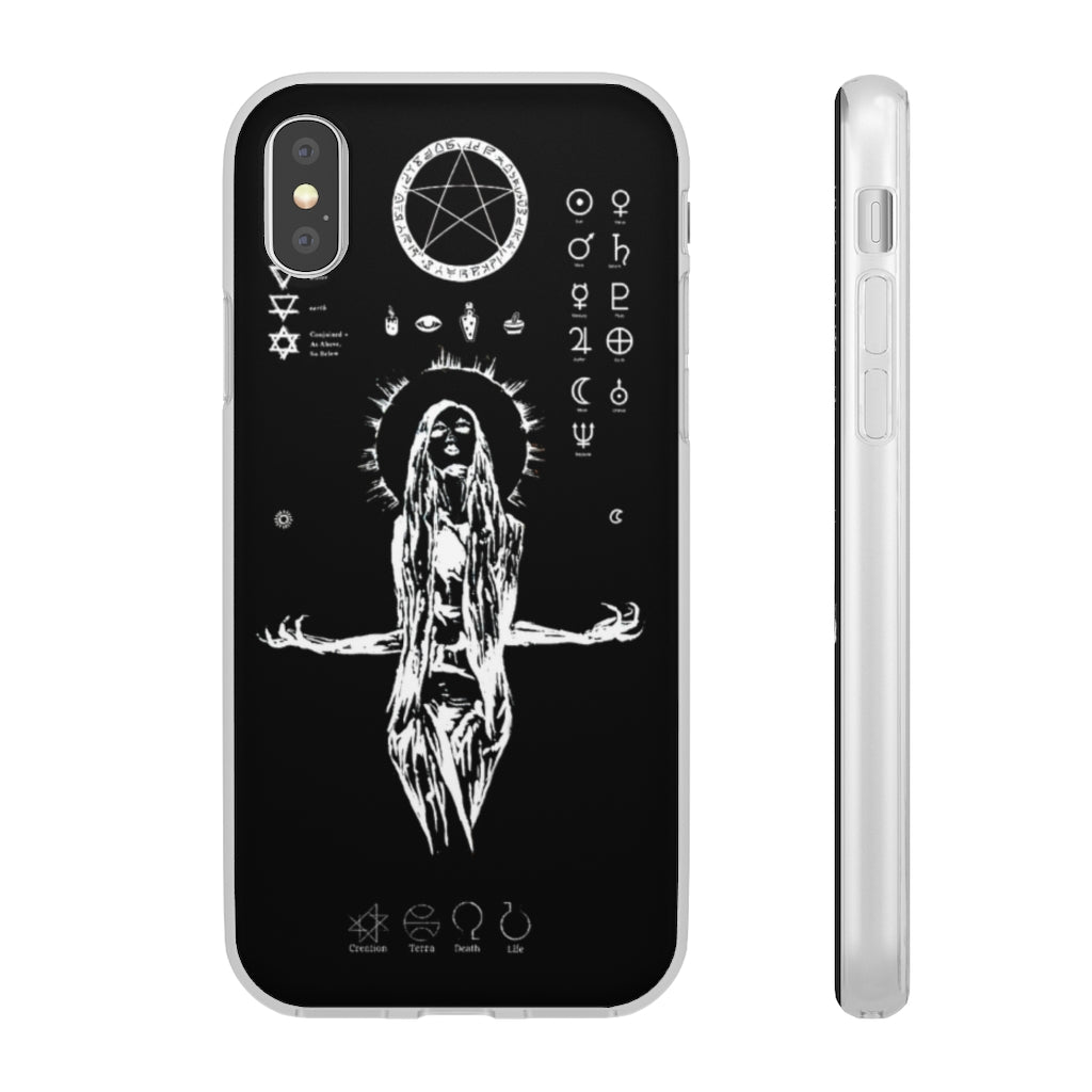Flexi Cases - Her divine power. Black version. mobile phone case, iPhone case, Samsung case, mobile accessory.