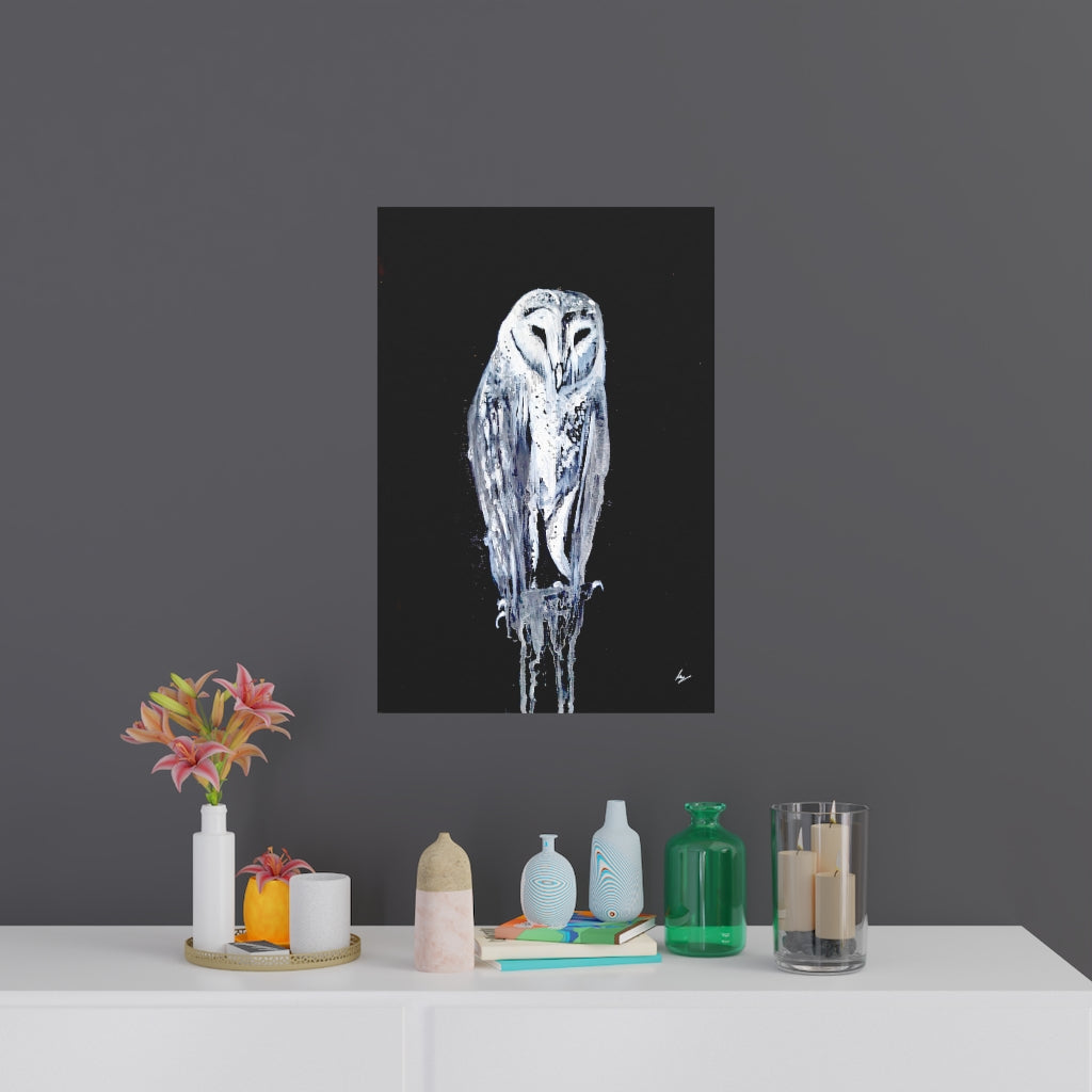 Silent Owl - Fine Art Posters. Wall art. Painting. Artwork