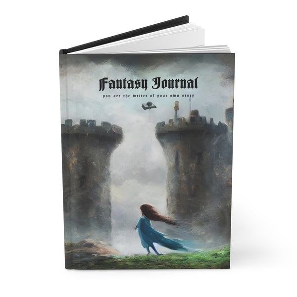 Fantasy Journal - Hardcover Journal Matte. The brave princess. Lined journal. Artistic and story writing journal.