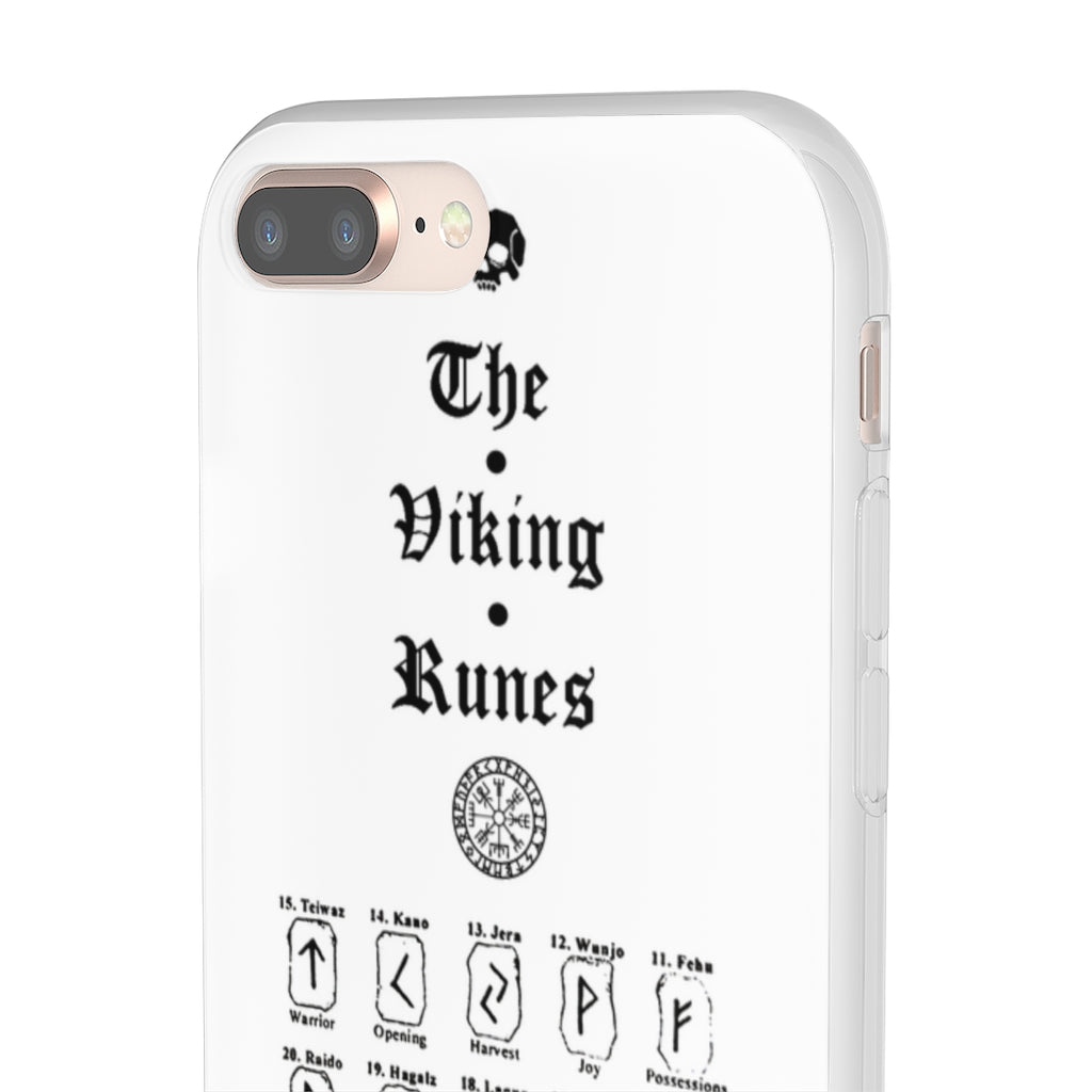 Flexi Cases - The Viking runes. White version. mobile phone case, iPhone case, Samsung case, mobile accessory. Norse. Viking. pagan