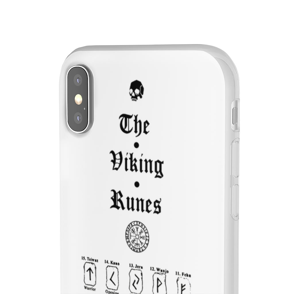 Flexi Cases - The Viking runes. White version. mobile phone case, iPhone case, Samsung case, mobile accessory. Norse. Viking. pagan