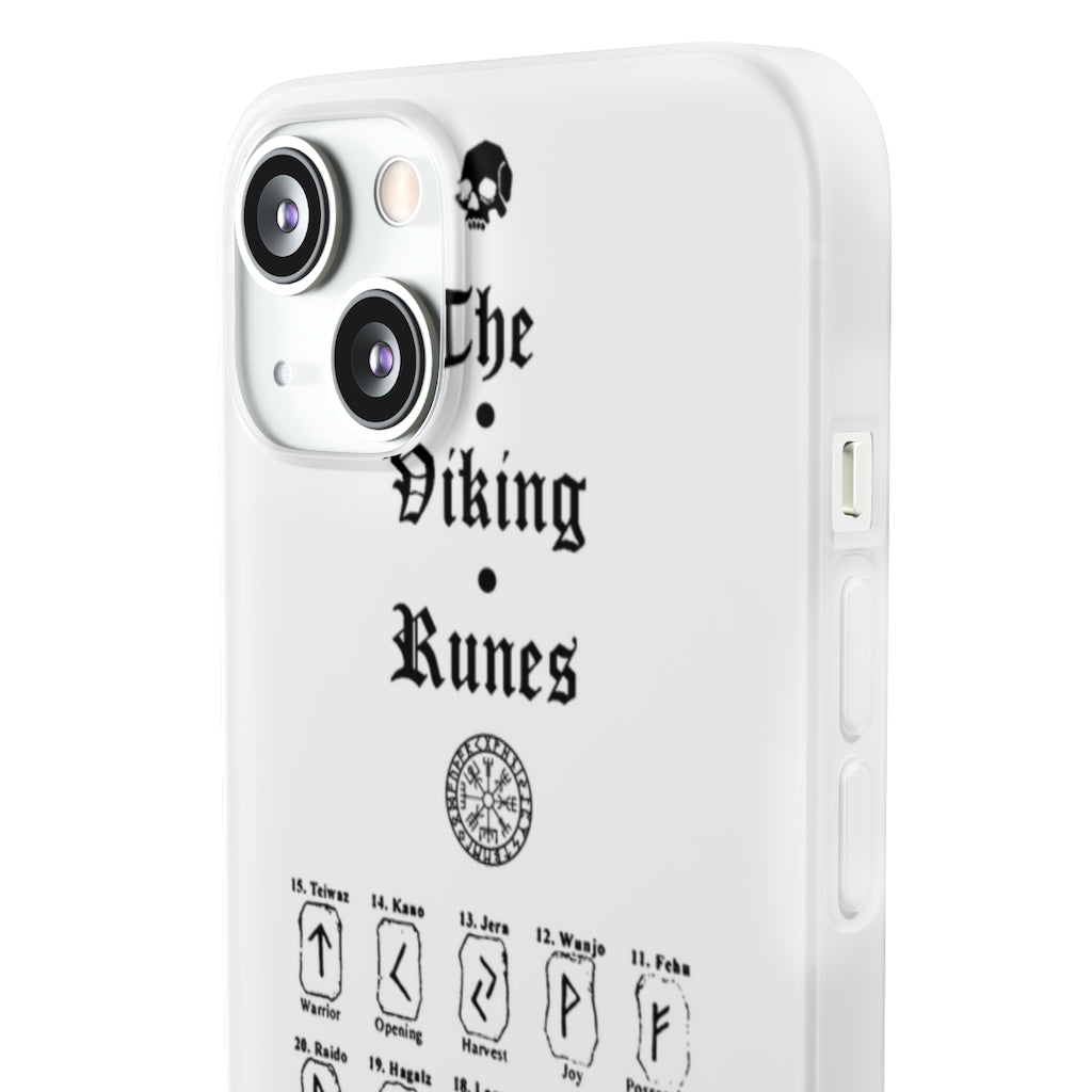Flexi Cases - The Viking runes. White version. mobile phone case, iPhone case, Samsung case, mobile accessory. Norse. Viking. pagan