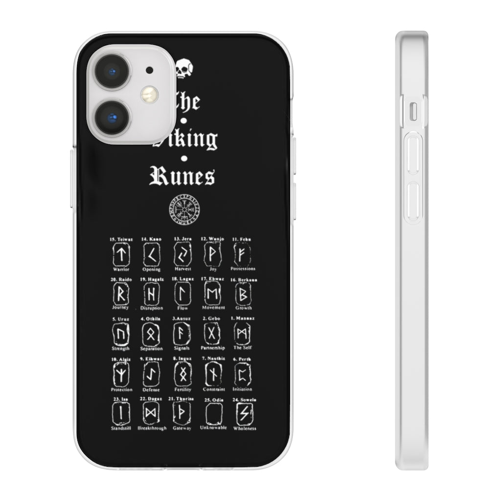 Flexi Cases - The Viking runes. White version. mobile phone case, iPhone case, Samsung case, mobile accessory. Norse. Viking. pagan