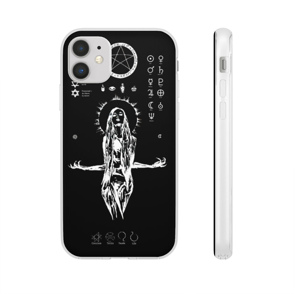 Flexi Cases - Her divine power. Black version. mobile phone case, iPhone case, Samsung case, mobile accessory.