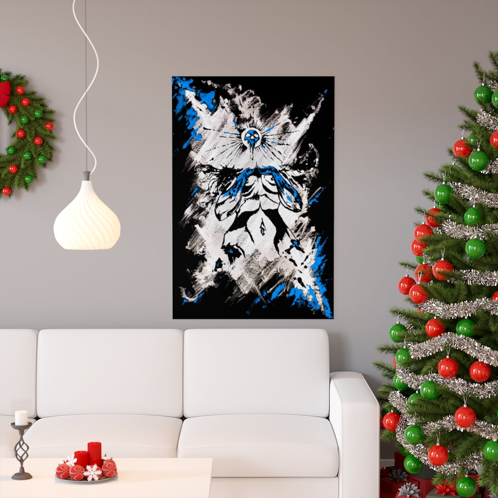 Copy of Let the sun scream down on her. Ice blue - Premium Matte vertical posters