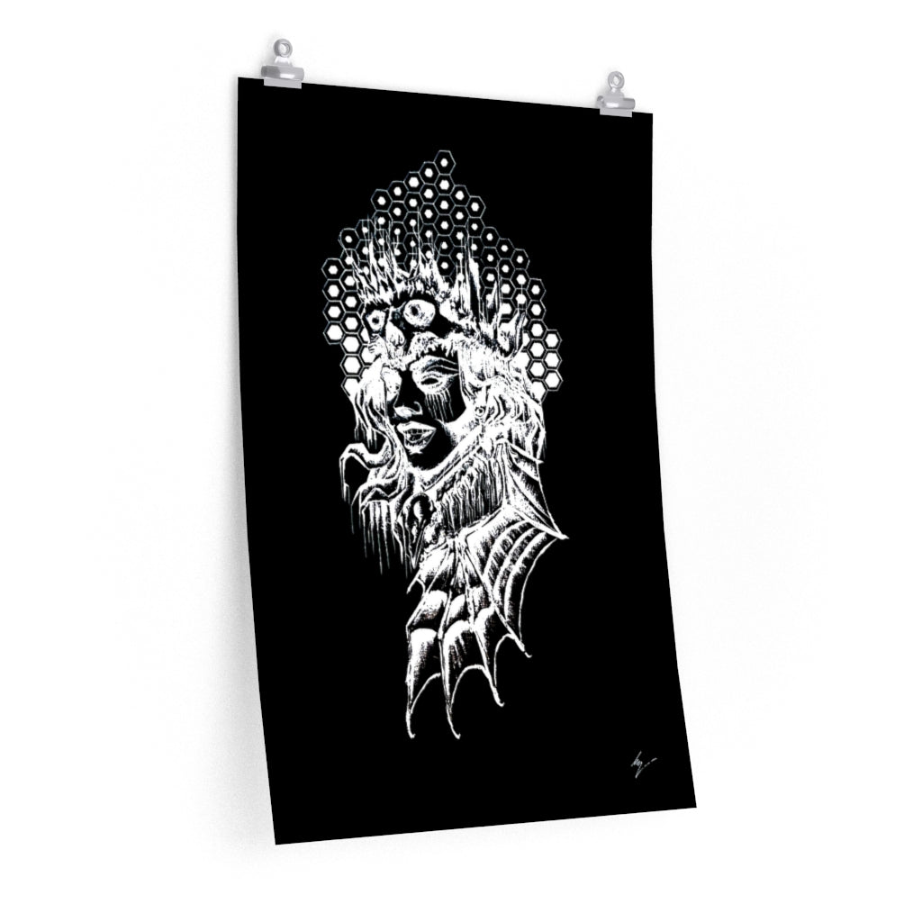 Copy of Lilith the supreme empress of Hell - Premium Matte vertical posters. Art Print, Wall Art, Gothic Home Decor.