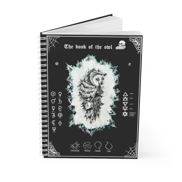 The book of the owl - Spiral Notebook. Spell book.