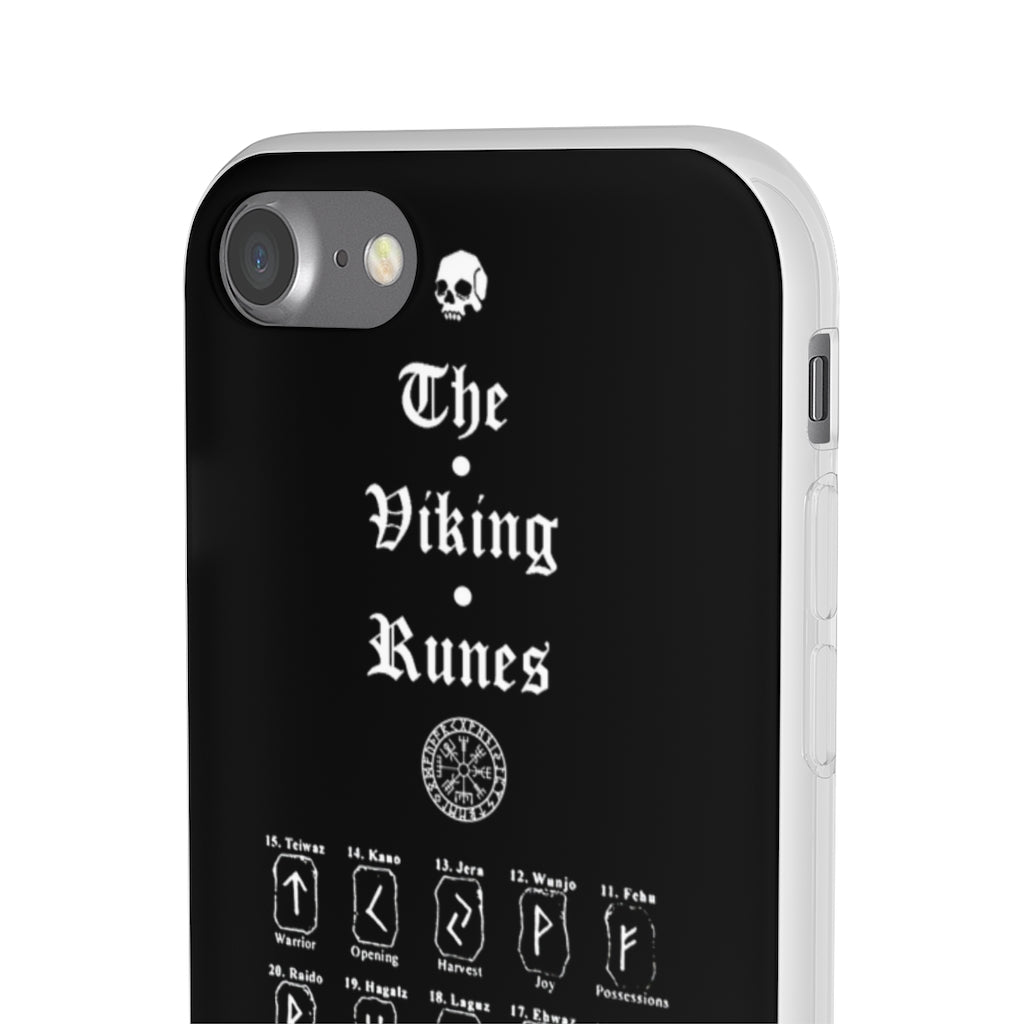 Flexi Cases - The Viking runes. White version. mobile phone case, iPhone case, Samsung case, mobile accessory. Norse. Viking. pagan
