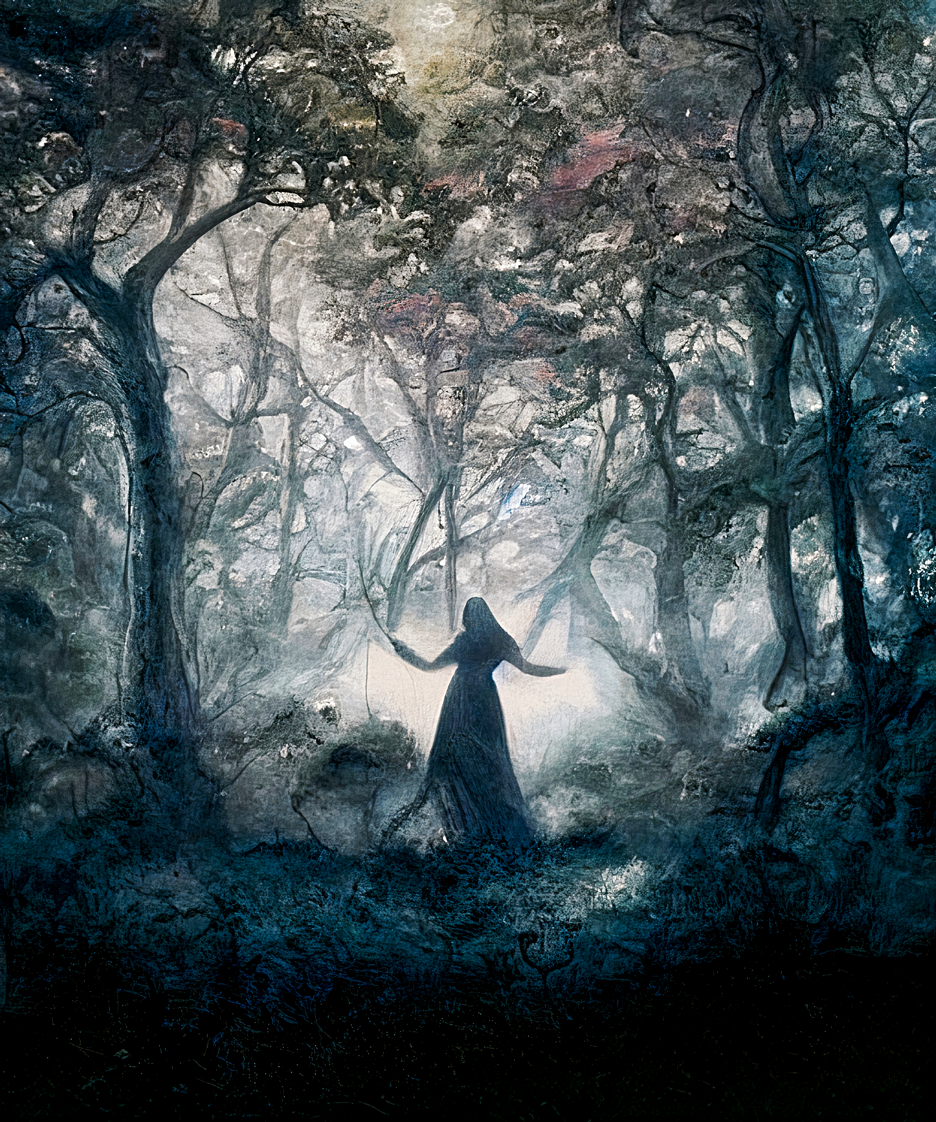 The dancing witch. Art print.