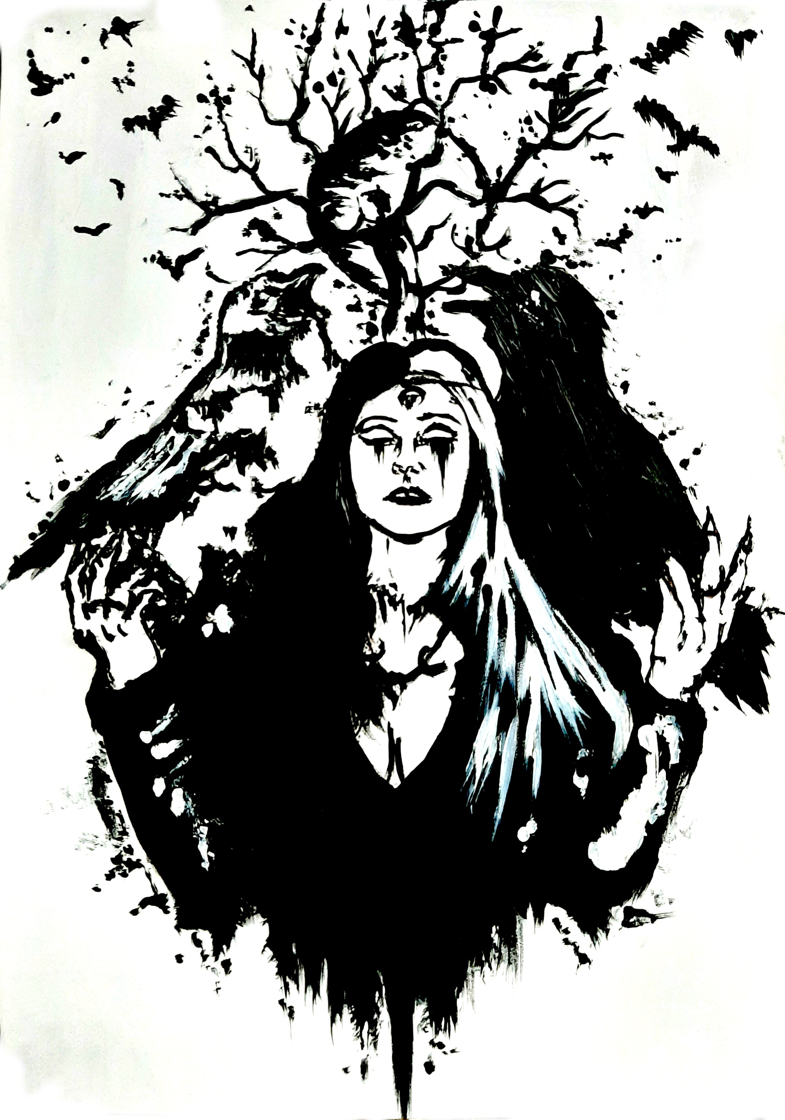 Life and death of the ravens. Home decor - Poster wall art.