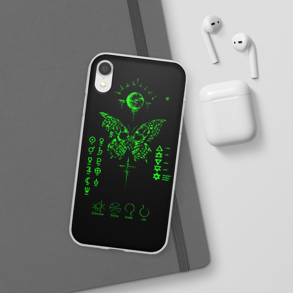 Flexi Cases - The deathly butterfly. mobile phone case, iPhone case, Samsung case, mobile accessory.