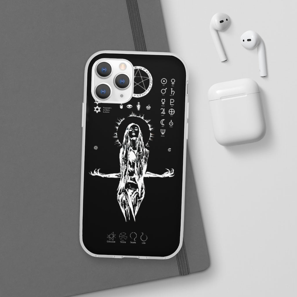 Flexi Cases - Her divine power. Black version. mobile phone case, iPhone case, Samsung case, mobile accessory.