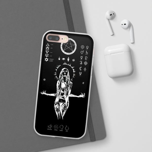 Flexi Cases - Her divine power. Black version. mobile phone case, iPhone case, Samsung case, mobile accessory.