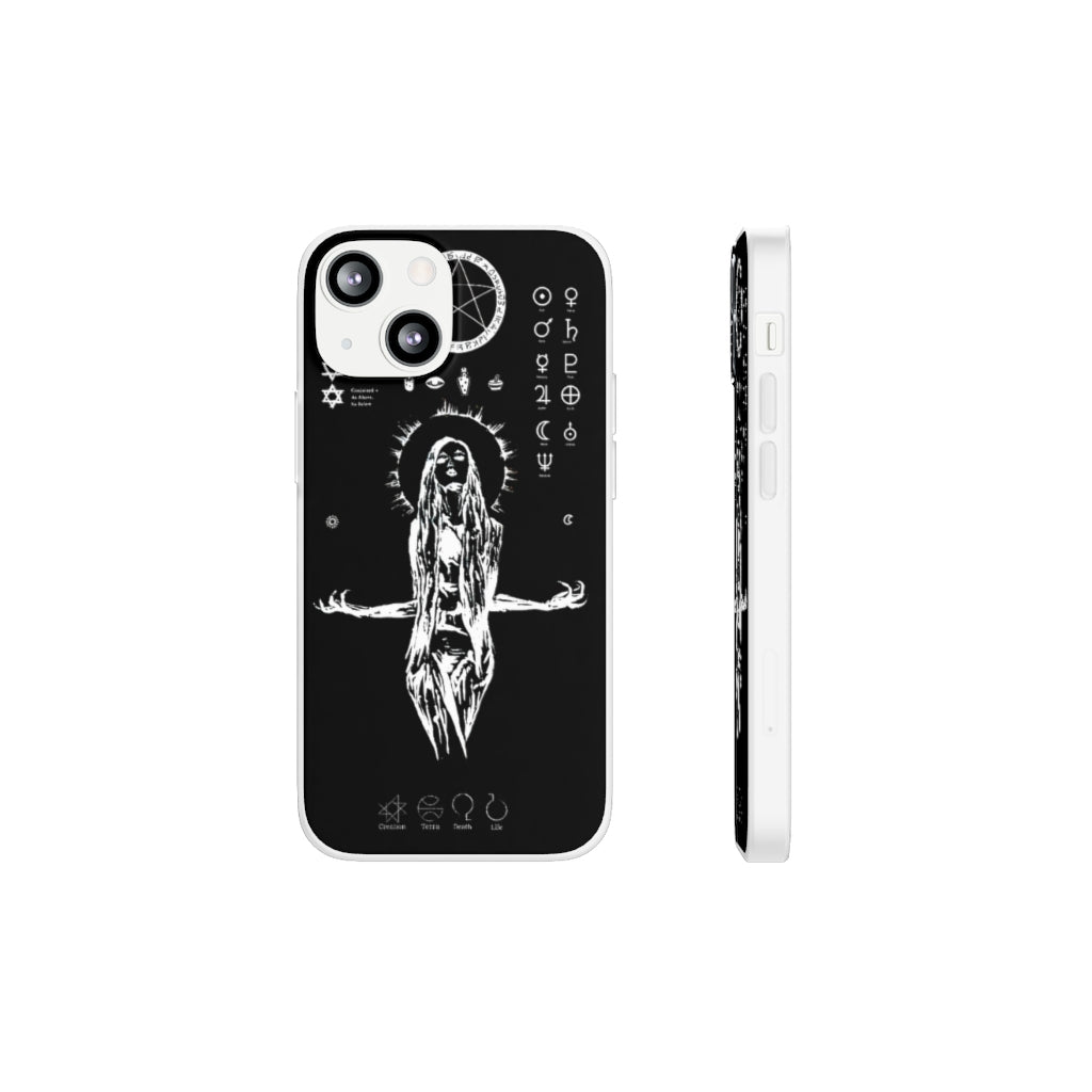 Flexi Cases - Her divine power. Black version. mobile phone case, iPhone case, Samsung case, mobile accessory.
