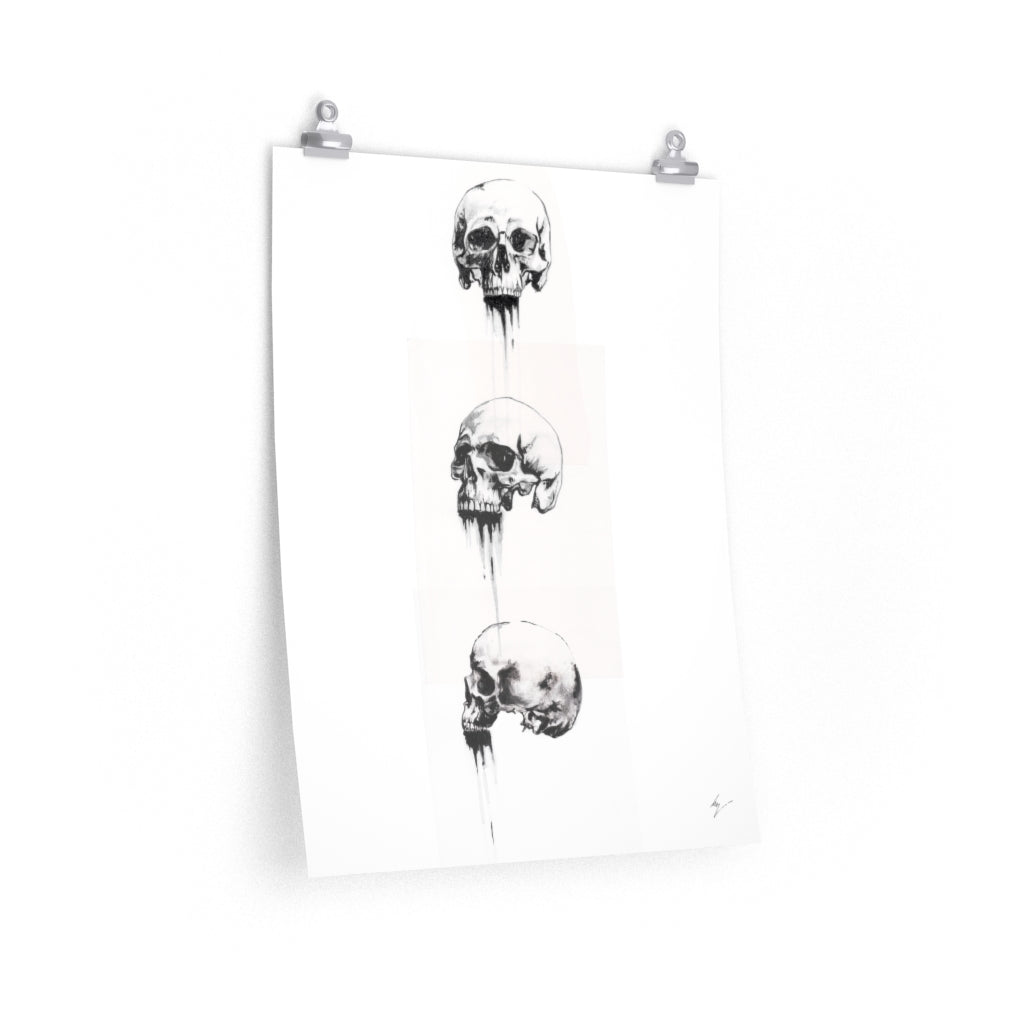 Dark skull - I - II - II - Premium Matte vertical posters. Wall art, gothic home decor, Skull art.