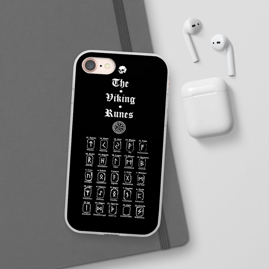 Flexi Cases - The Viking runes. White version. mobile phone case, iPhone case, Samsung case, mobile accessory. Norse. Viking. pagan