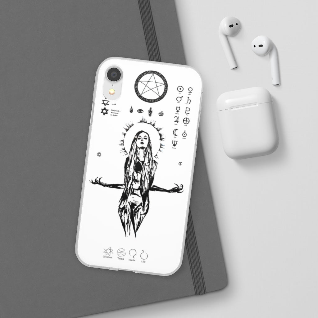Flexi Cases - Her divine power. White version. mobile phone case, iPhone case, Samsung case, mobile accessory.