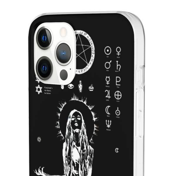 Flexi Cases - Her divine power. Black version. mobile phone case, iPhone case, Samsung case, mobile accessory.