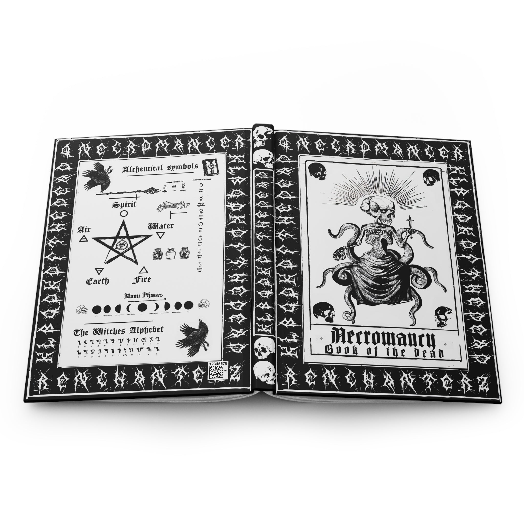Necromancy Book of the dead journal - Elder God. Hardcover Journal Matte. The shadow warlock. Lined journal.