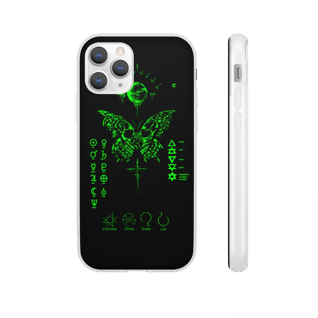 Flexi Cases - The deathly butterfly. mobile phone case, iPhone case, Samsung case, mobile accessory.