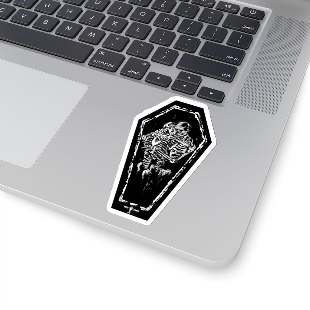 My love for you will never die - Vintage black and white. Kiss-Cut Stickers