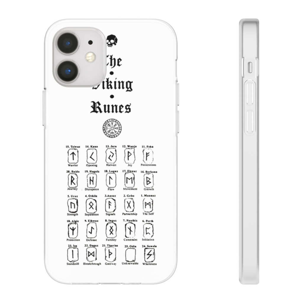Flexi Cases - The Viking runes. White version. mobile phone case, iPhone case, Samsung case, mobile accessory. Norse. Viking. pagan