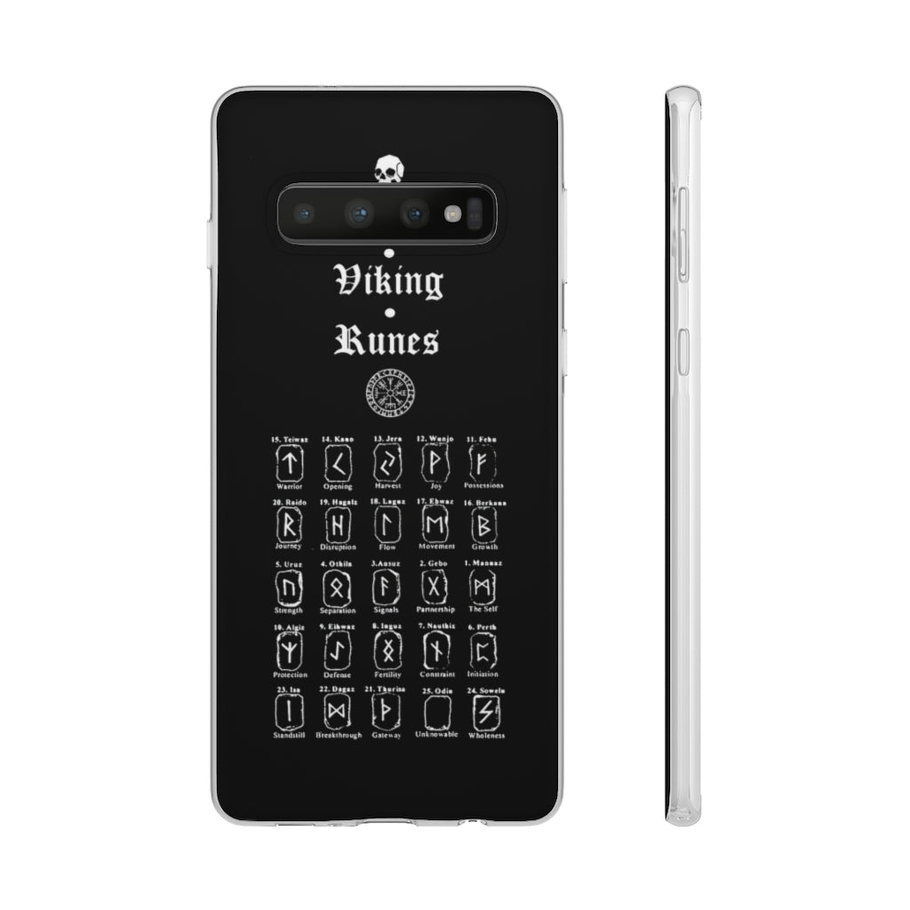 Flexi Cases - The Viking runes. White version. mobile phone case, iPhone case, Samsung case, mobile accessory. Norse. Viking. pagan