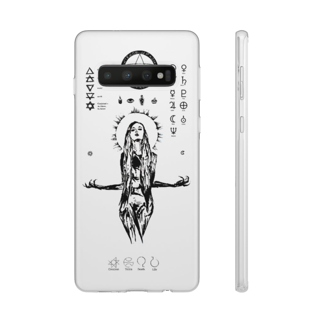Flexi Cases - Her divine power. White version. mobile phone case, iPhone case, Samsung case, mobile accessory.
