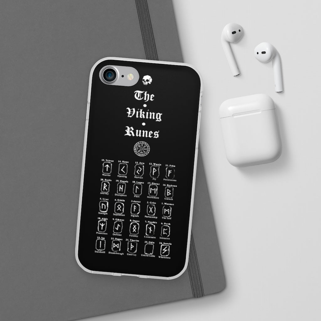 Flexi Cases - The Viking runes. White version. mobile phone case, iPhone case, Samsung case, mobile accessory. Norse. Viking. pagan