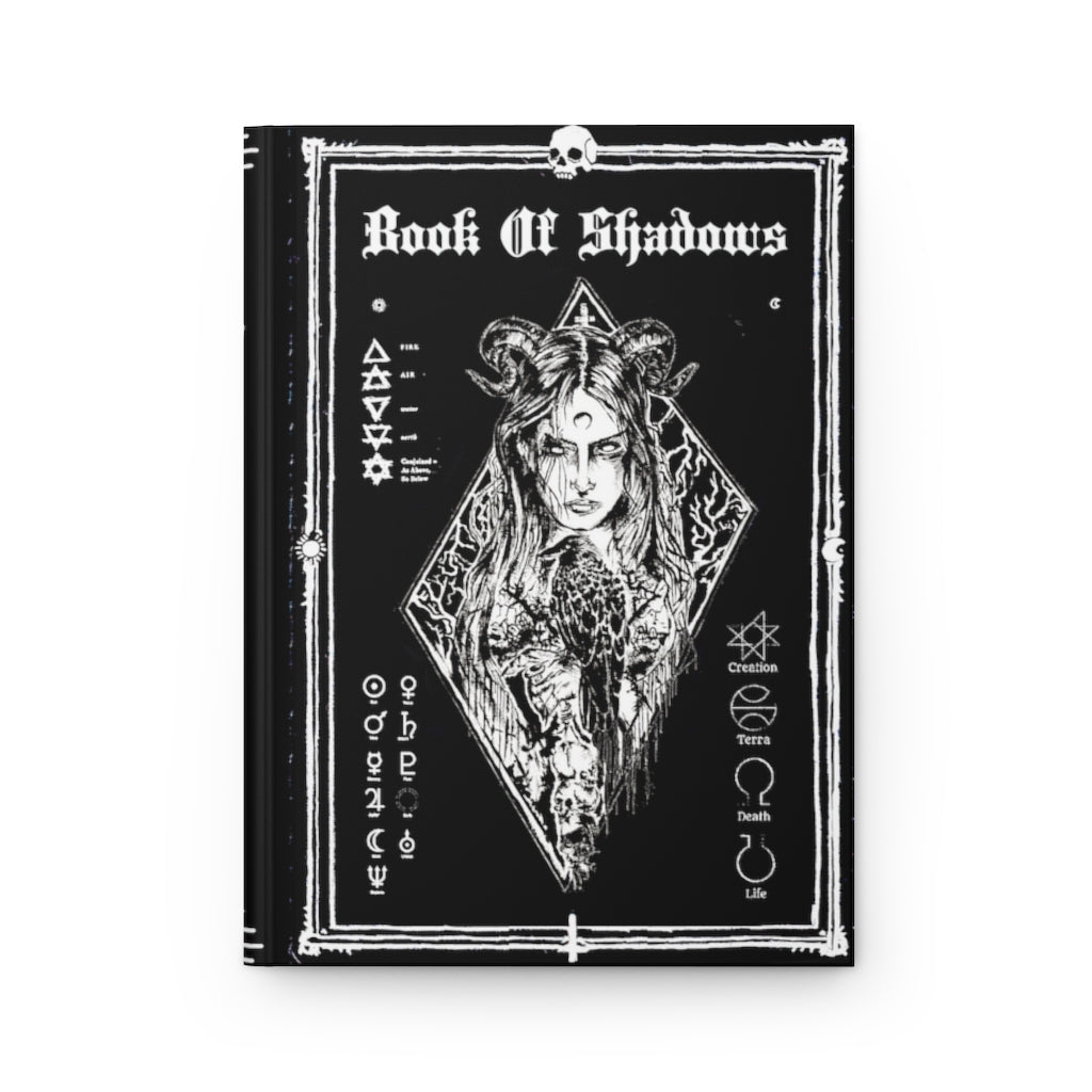 Copy of Book of shadows Lined journal - The Raven witch. Hardcover Journal Matte. Gothic spell book .