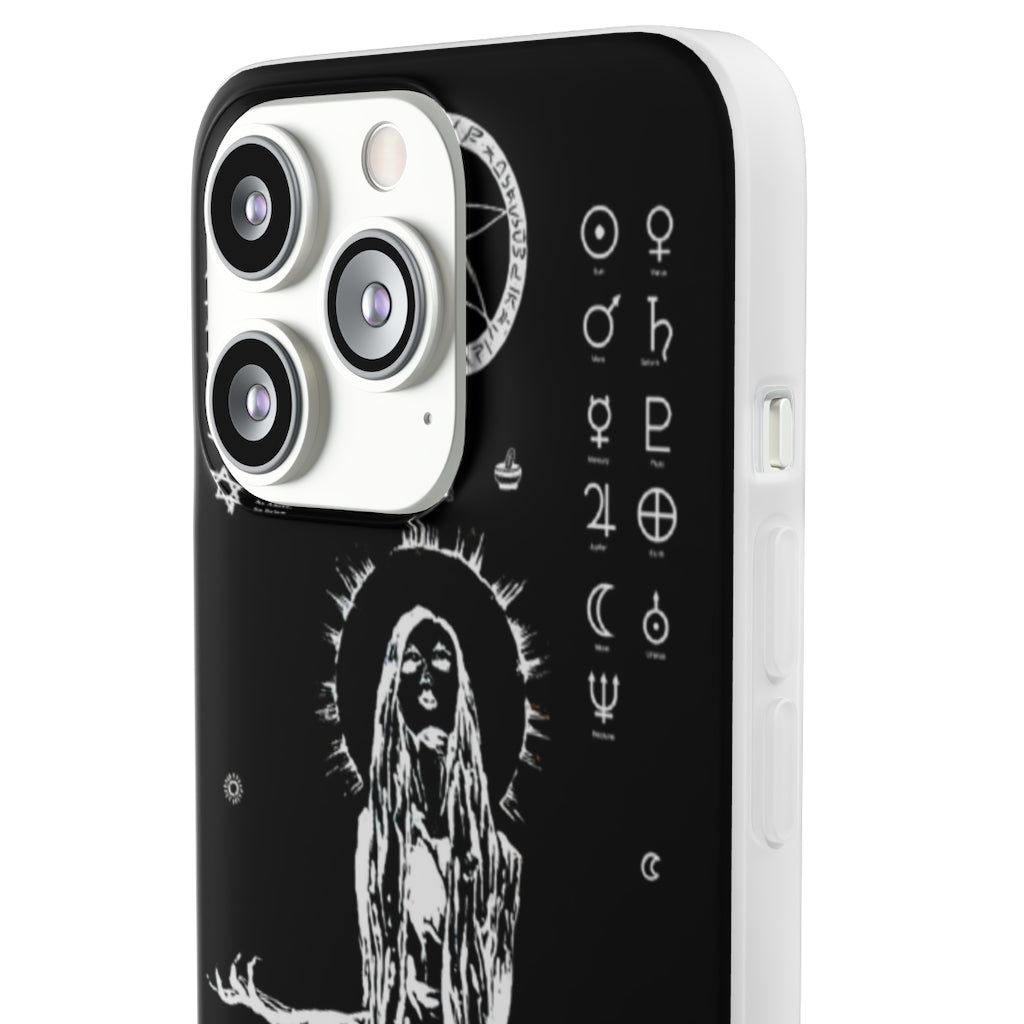 Flexi Cases - Her divine power. Black version. mobile phone case, iPhone case, Samsung case, mobile accessory.