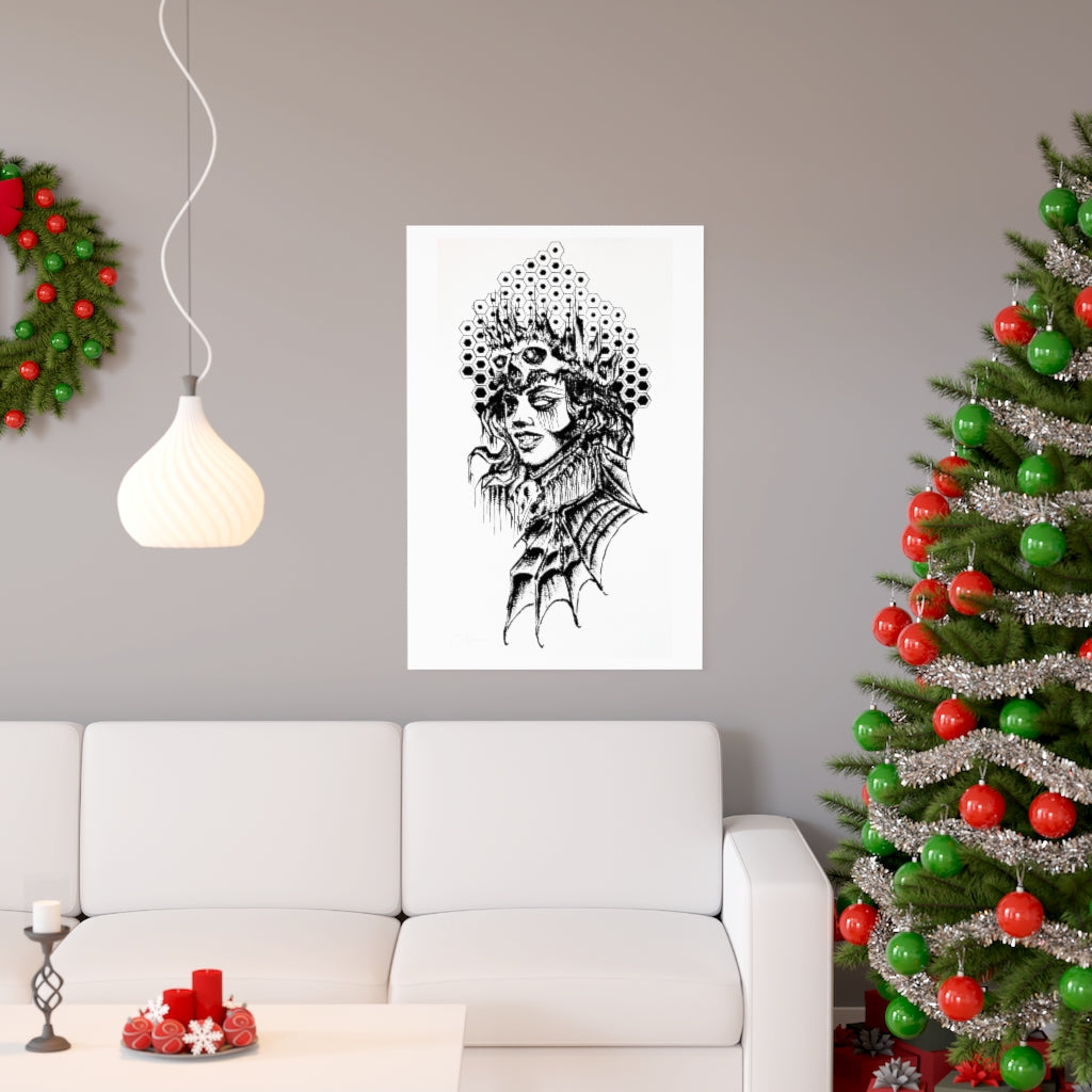Lilith the supreme empress of Hell - Premium Matte vertical posters. Art Print, Wall Art, Gothic Home Decor.