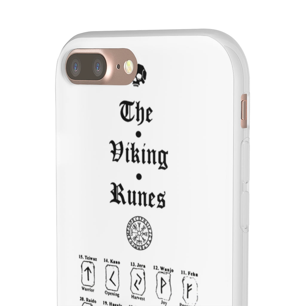 Flexi Cases - The Viking runes. White version. mobile phone case, iPhone case, Samsung case, mobile accessory. Norse. Viking. pagan