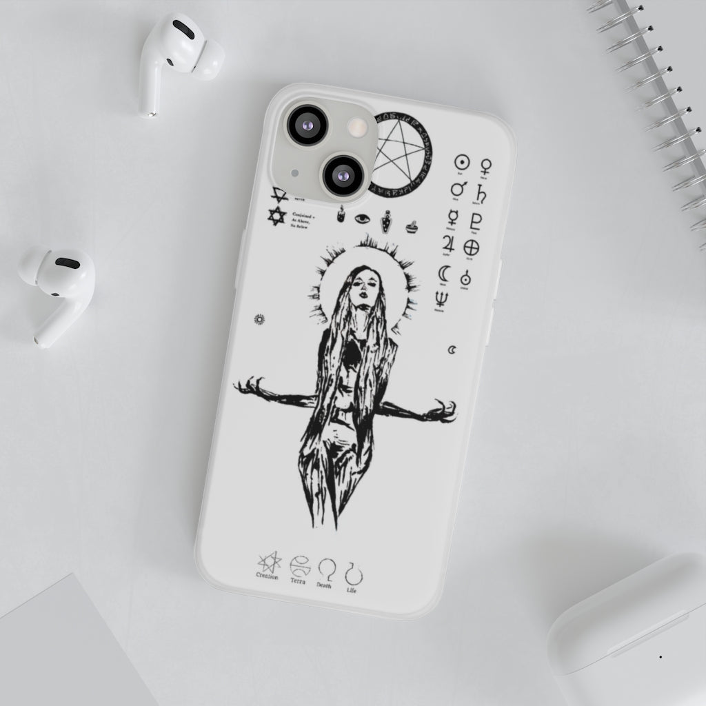 Flexi Cases - Her divine power. White version. mobile phone case, iPhone case, Samsung case, mobile accessory.
