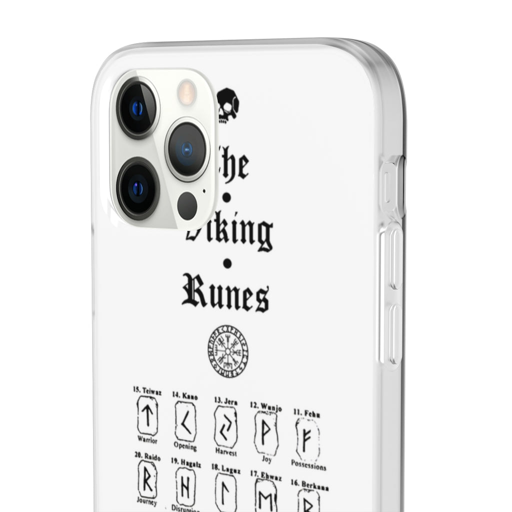 Flexi Cases - The Viking runes. White version. mobile phone case, iPhone case, Samsung case, mobile accessory. Norse. Viking. pagan