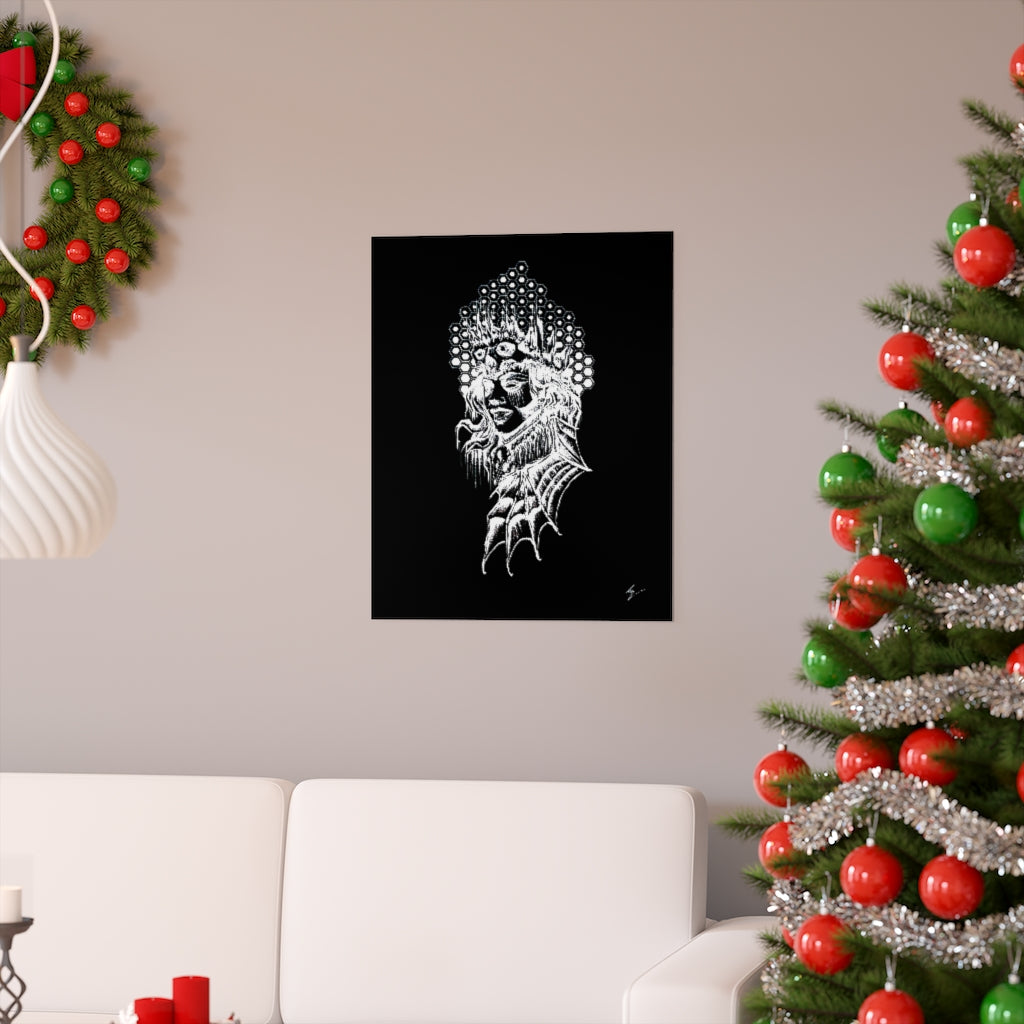 Copy of Lilith the supreme empress of Hell - Premium Matte vertical posters. Art Print, Wall Art, Gothic Home Decor.