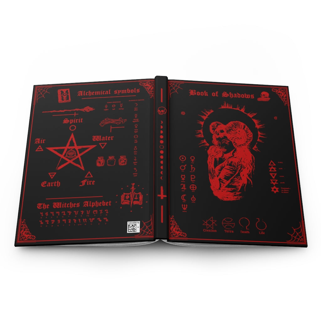 Book of shadows - Hardcover Journal Matte. Her deadly desire. Blood Red edition