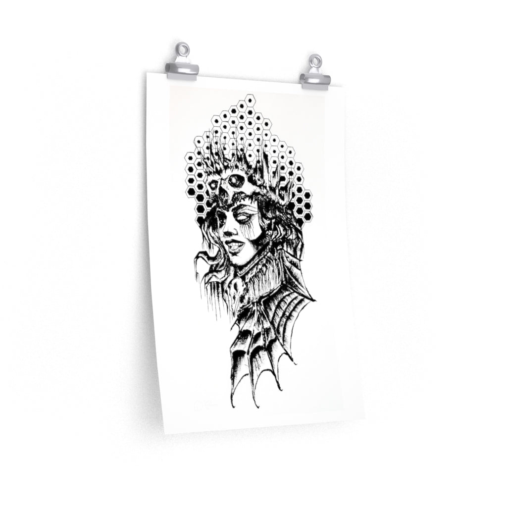 Lilith the supreme empress of Hell - Premium Matte vertical posters. Art Print, Wall Art, Gothic Home Decor.