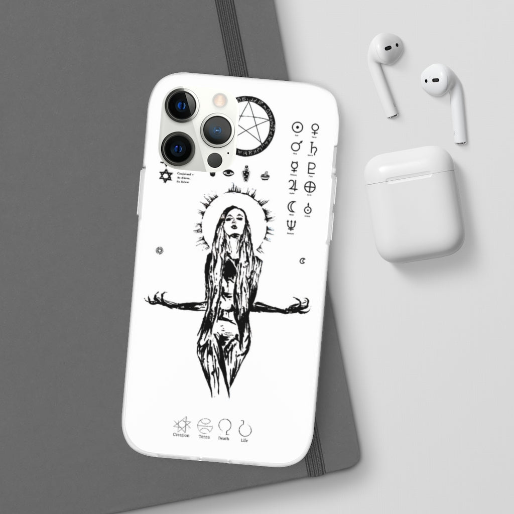 Flexi Cases - Her divine power. White version. mobile phone case, iPhone case, Samsung case, mobile accessory.