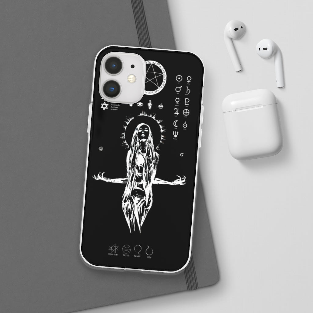 Flexi Cases - Her divine power. Black version. mobile phone case, iPhone case, Samsung case, mobile accessory.