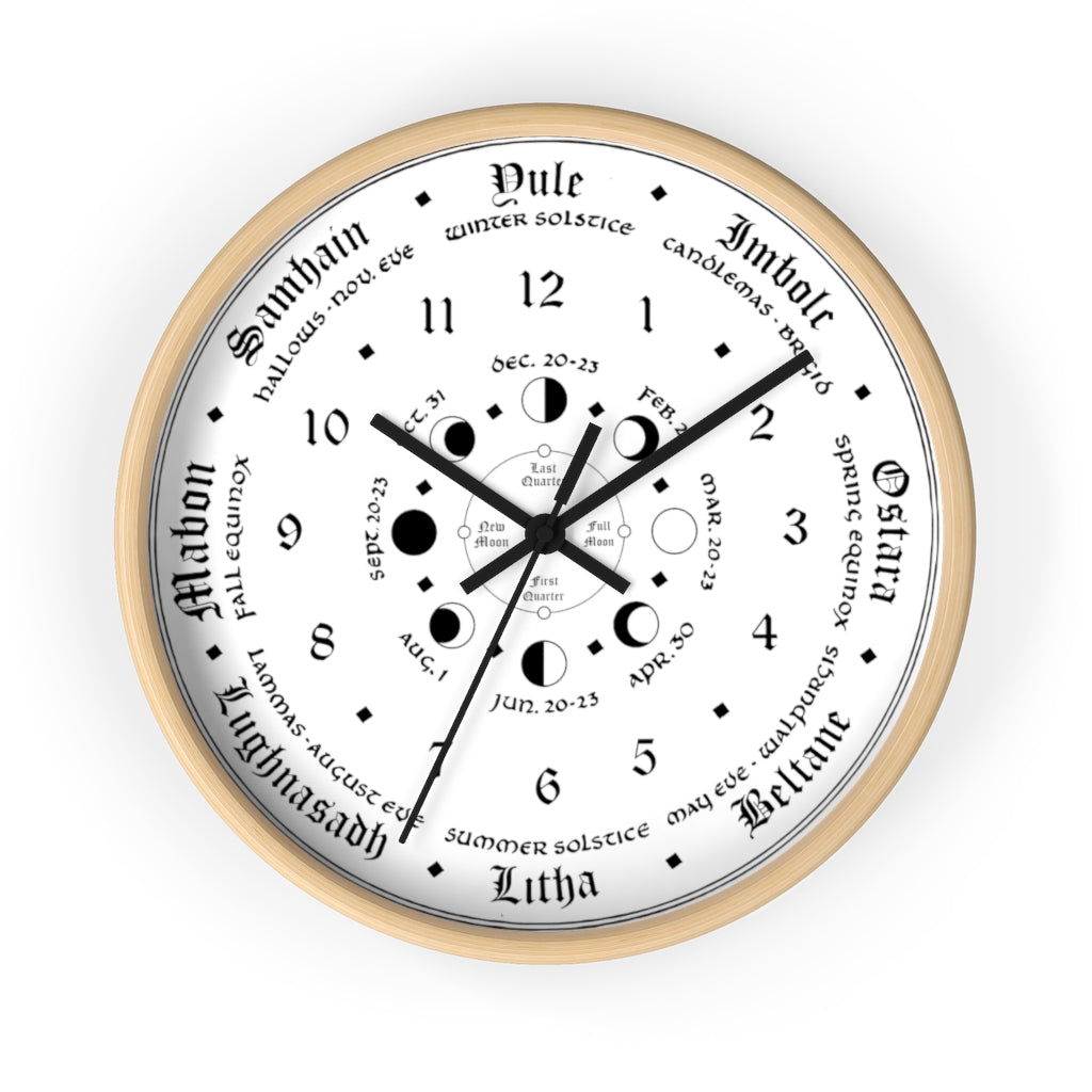 Wall clock -  Wicca Pagan Celtic Triquetra