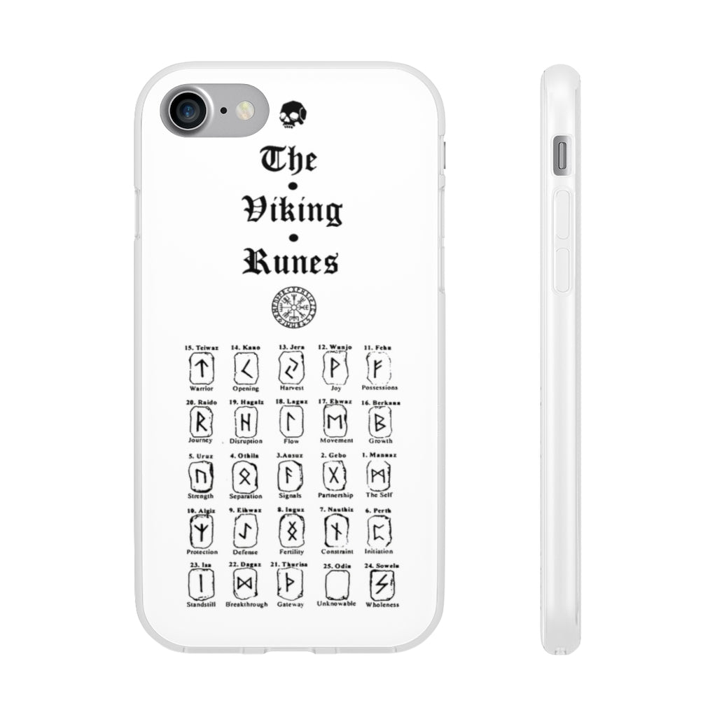 Flexi Cases - The Viking runes. White version. mobile phone case, iPhone case, Samsung case, mobile accessory. Norse. Viking. pagan